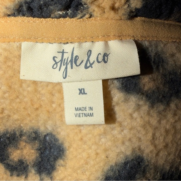 Style & Co Animal Print Half-Zip  Size XL - Picture 7 of 7